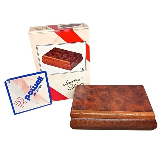 VTG Powell Collection Wood Valet / Jewelry Organizer Trinket Chest Box Taiwan - Picture 1 of 3